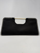 Lucque Black & White Leather Clutch