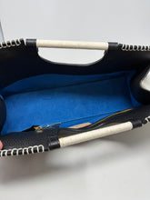 Lucque Black & White Leather Clutch