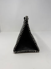 Lucque Black & White Leather Clutch
