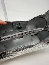 Rag & Bone Bag, Silver Metallic Embossed Leather Shoulder Bag