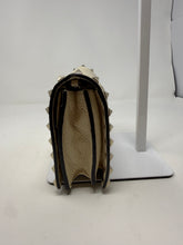 Valentino Bag, Off-White Pebbled Leather Rockstud Clutch on Chain