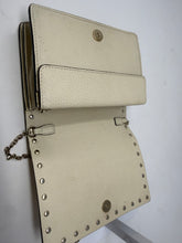 Valentino Bag, Off-White Pebbled Leather Rockstud Clutch on Chain