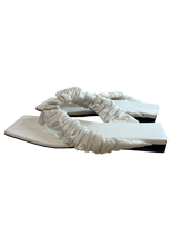 Khaite Shoes, White Leather Thong Sandals (size 39)