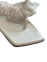 Khaite Shoes, White Leather Thong Sandals (size 39)