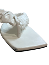 Khaite Shoes, White Leather Thong Sandals (size 39)
