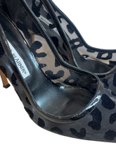 Manolo Blahnik Shoes, Black Leopard Pumps (size 39)