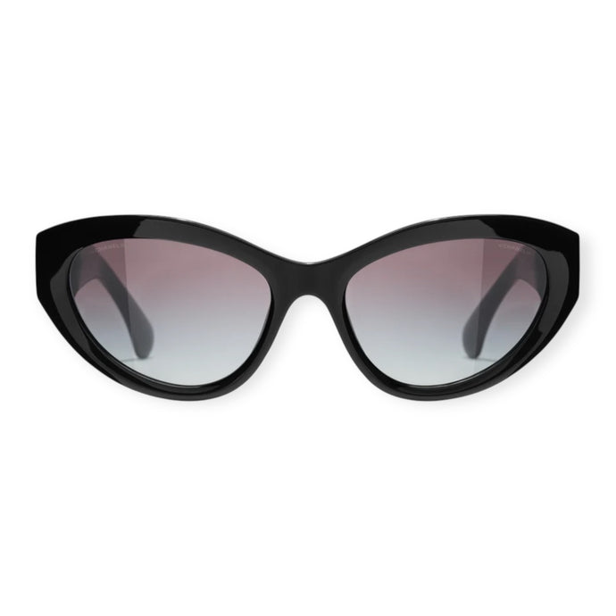 Chanel Black Cat Eye Tweed Sunglasses