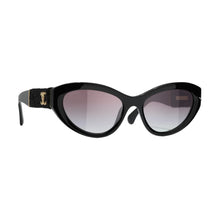 Chanel Black Cat Eye Tweed Sunglasses