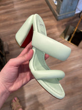 Christian Louboutin Shoes, Inflama Sab 85 Green Leather Mules (size 37.5)
