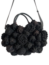 Jamin Puech Bag, Black Wicker Flower Shoulder Bag