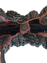 Jamin Puech Bag, Black Wicker Flower Shoulder Bag