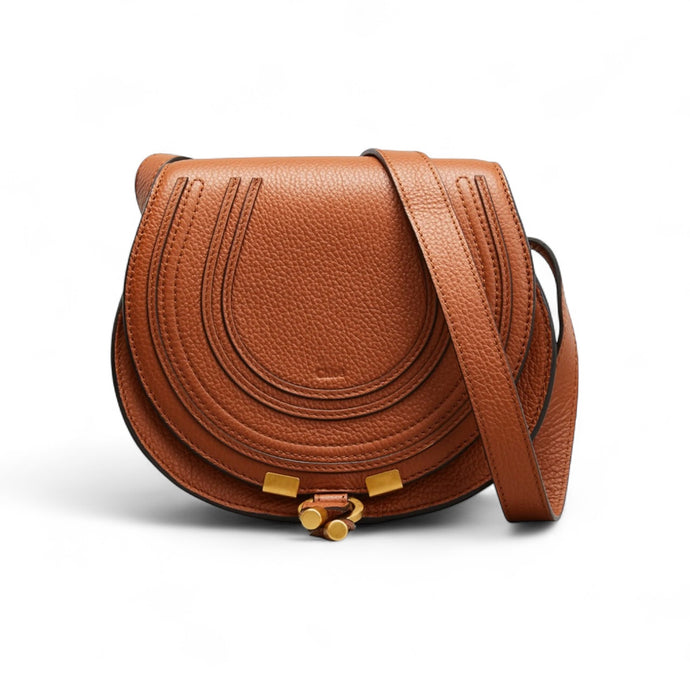 Chloe Bag, Tan Grained Leather Marcie Small Crossbody Bag