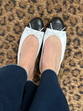 Chanel Shoes, Black & White Leather Ballet Flats (size 38)