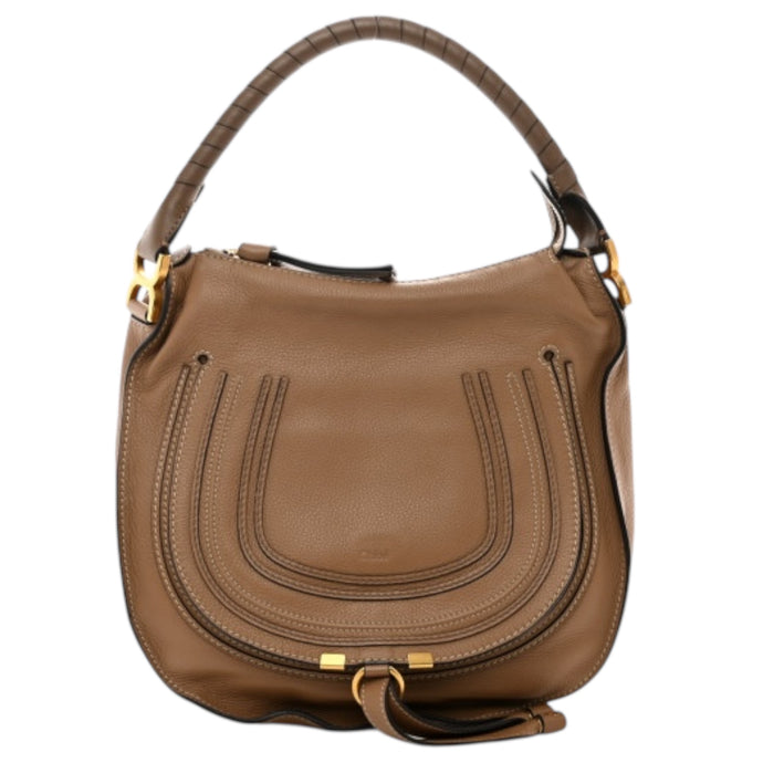Chloé Bag, Brown Large Marcie Leather Shoulder Bag