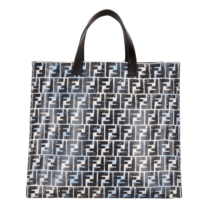 Fendi Bag, Blue & White FF Glazed Canvas Shopper Tote