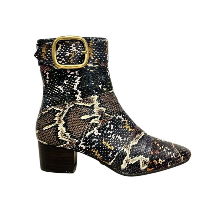 Coach Shoes, Multicolor Snakeskin Ankle Boots (size 7)