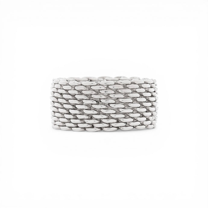 Tiffany & Co. Sterling Silver Somerset Mesh Ring