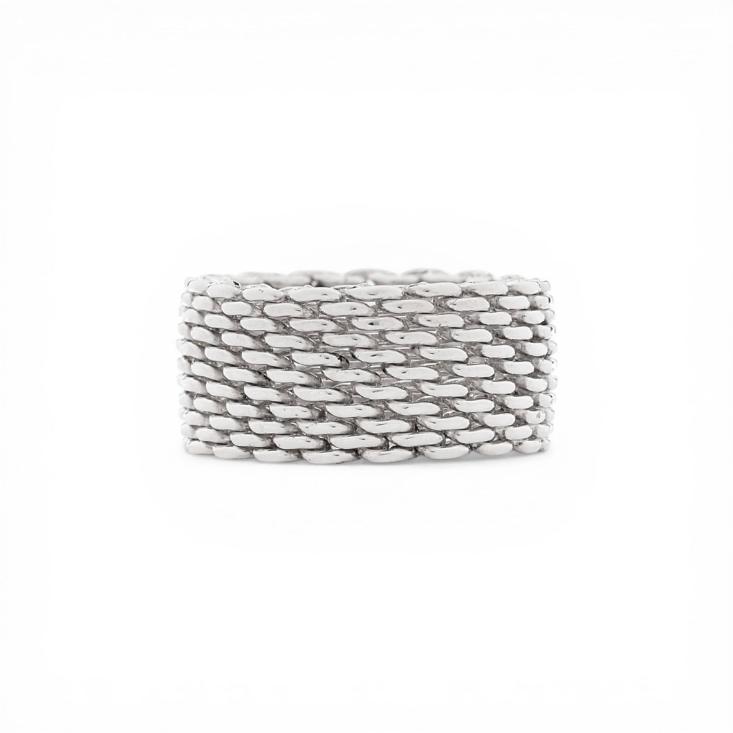 Tiffany & Co. Sterling Silver Somerset Mesh Ring