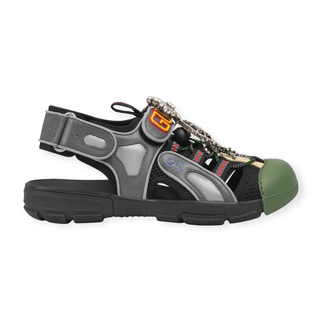 Gucci Shoes, Mesh Fabric Tinsel Sport Sandals (Size 34.5)