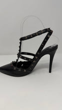 Valentino Garavani Shoes, Black Leather Rockstud Ankle Strap Pumps (size 36.5)