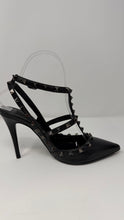 Valentino Garavani Shoes, Black Leather Rockstud Ankle Strap Pumps (size 36.5)
