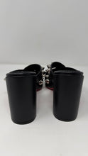 Christian Louboutin Shoes, Black Leather Spika Club 85 (size 37.5)