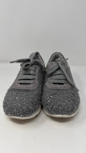 Peserico Shoes, Grey Glitter-Knit Low-Top Sneakers (size 37)