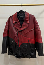 Tom Ford Lamb Leather Colorblock Pattern Moto Jacket
