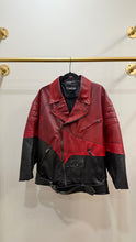 Tom Ford Lamb Leather Colorblock Pattern Moto Jacket