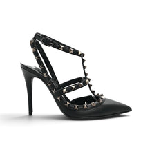 Valentino Garavani Shoes, Black Leather Rockstud Ankle Strap Pumps (size 36.5)
