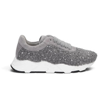 Peserico Shoes, Grey Glitter-Knit Low-Top Sneakers (size 37)