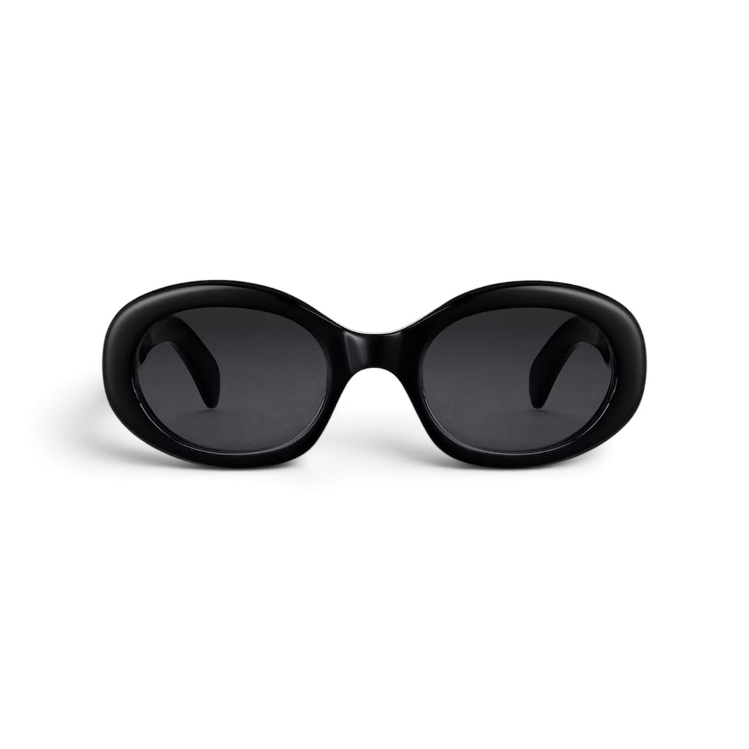 Celine Black Triomphe Oval Sunglasses