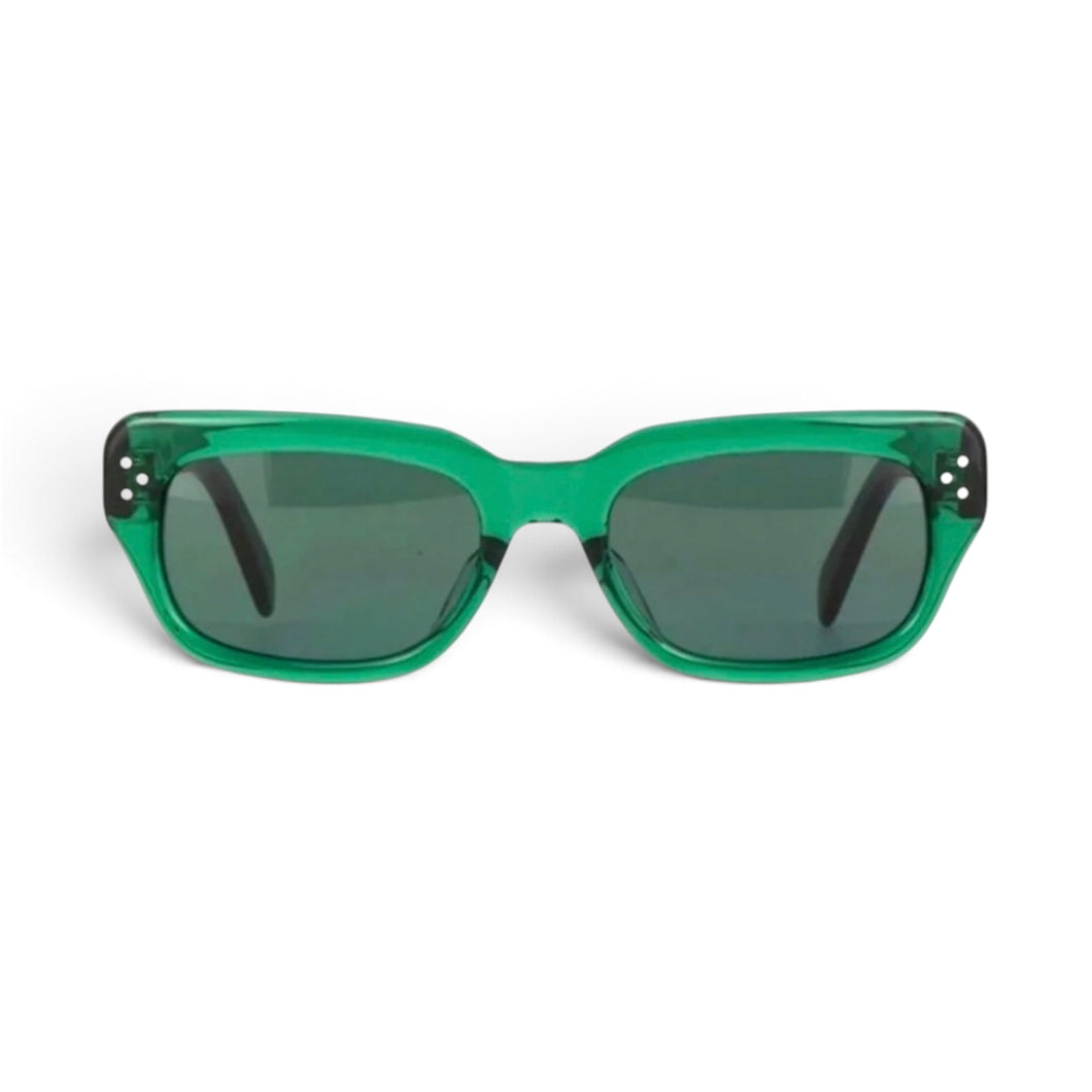 Celine Green Smoke Square Sunglasses