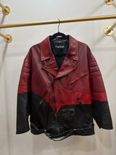 Tom Ford Lamb Leather Colorblock Pattern Moto Jacket