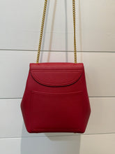 Polène Red Leather Numéro Un Mini Chain Crossbody