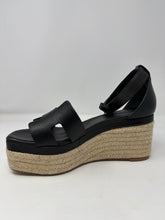 Hermès Shoes, Black Elda Espadrille Wedge Sandals (size 38)