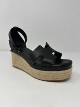 Hermès Shoes, Black Elda Espadrille Wedge Sandals (size 38)