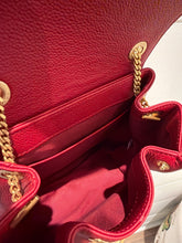 Polène Red Leather Numéro Un Mini Chain Crossbody