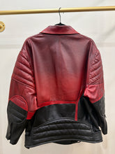 Tom Ford Lamb Leather Colorblock Pattern Moto Jacket