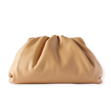Bottega Veneta Bag, Beige Leather Large Pouch Clutch